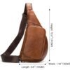 Leather Chest Bag Fashion Half-Moon Triangle Shoulder Bag Retro Messenger Bag Men's Bags | VaquitaRepublic