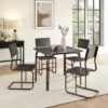 5-Piece Wood Table & 4 Chairs,Modern Dining Table Furniture Set For Home, Kitchen, Dining Room,Dining Table And Chair | VaquitaRepublic