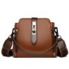 Soft Leather Bucket Large Capacity Handbag Crossbody Bag | VaquitaRepublic