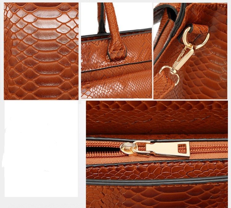 European and American Women's Snake Print Handbag | VaquitaRepublic