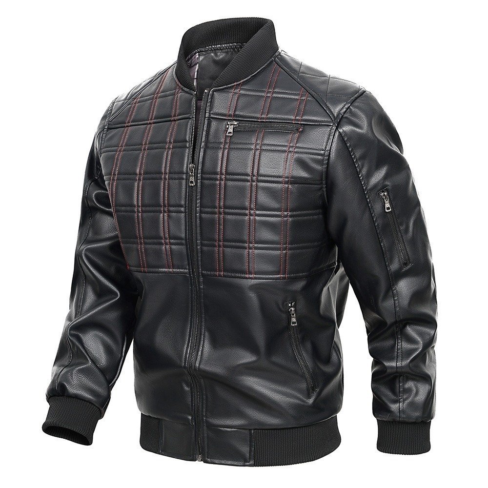 Men's Spring And Autumn New Leather Jacket | VaquitaRepublic