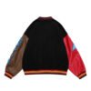 Men's Loose Color Contrast Patchwork Bomber Jacket | VaquitaRepublic