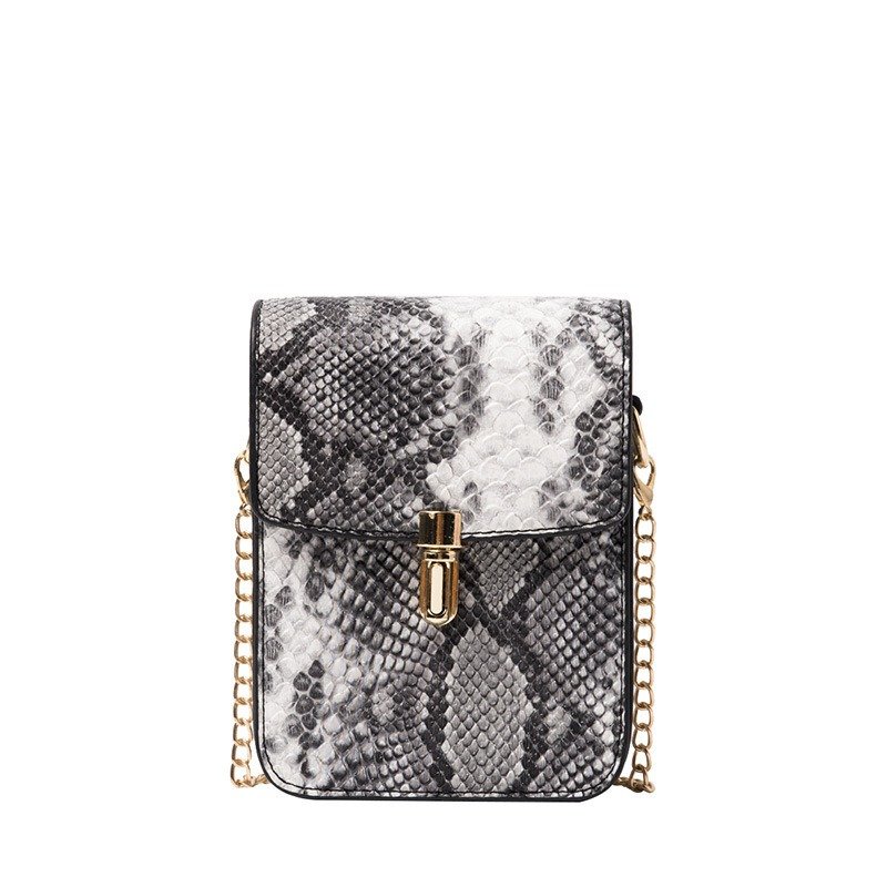 Snakeskin Locked One-Shoulder Bag for Women | VaquitaRepublic