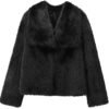 French Style Large Lapel Artificial Fur New Plush Coat | VaquitaRepublic