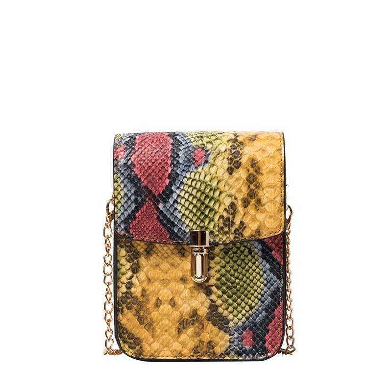 Snakeskin Locked One-Shoulder Bag for Women | VaquitaRepublic