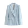 Double Breasted Slim Casual Suit Jacket  | VaquitaRepublic