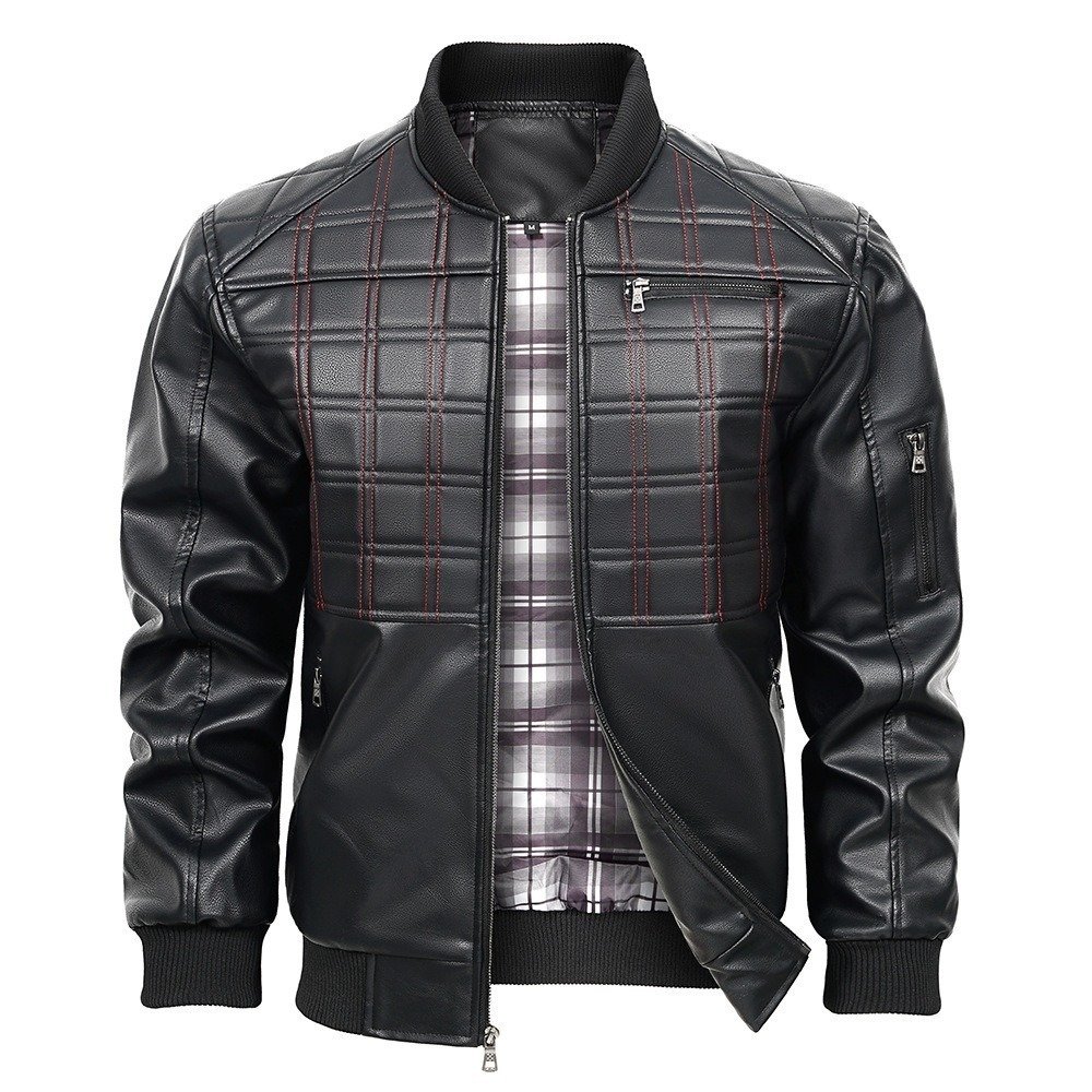 Men's Spring And Autumn New Leather Jacket | VaquitaRepublic
