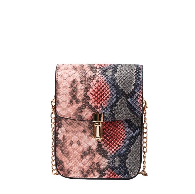 Snakeskin Locked One-Shoulder Bag for Women | VaquitaRepublic