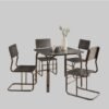 5-Piece Wood Table & 4 Chairs,Modern Dining Table Furniture Set For Home, Kitchen, Dining Room,Dining Table And Chair | VaquitaRepublic