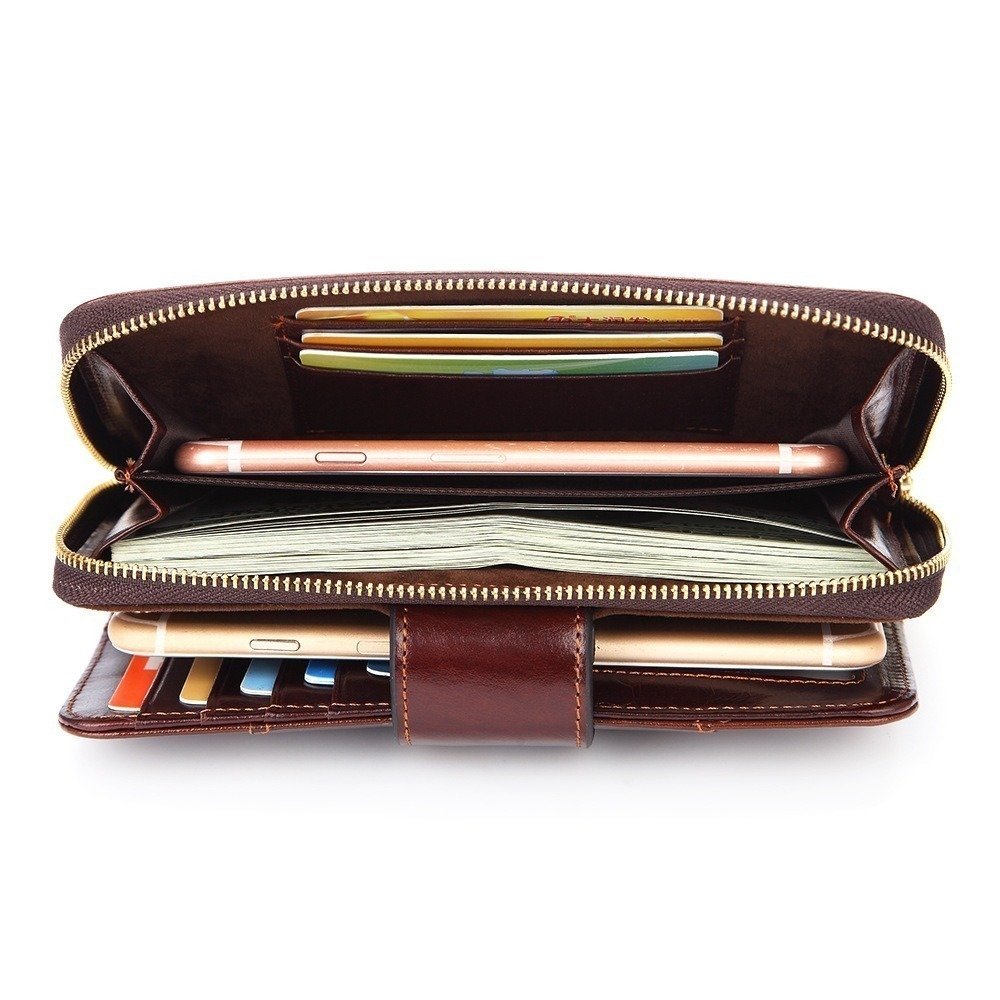 Women's Fashion Long Multi-functional Leather Wallet | VaquitaRepublic