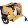 Yellow Outdoor Heavy Duty Foldable Practical Pet Stroller Dog Carrier With Bicycle Tow | VaquitaRepublic