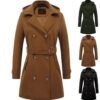 Women's Woolen Hooded Plus Size Coat | VaquitaRepublic