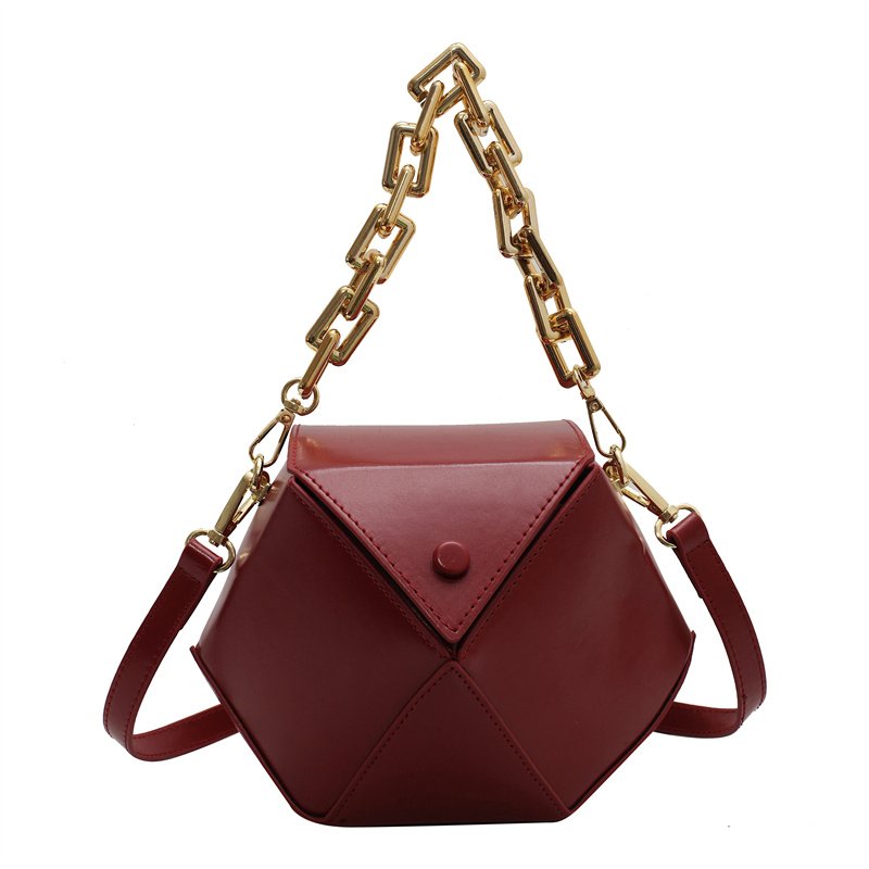 Niche Crossbody Korean Style One-shoulder Women's Fashion Three-dimensional Diamond-shaped Chain Handbag | VaquitaRepublic