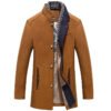 Men's Woolen Coat Thickened Scarf Collar Coat | VaquitaRepublic