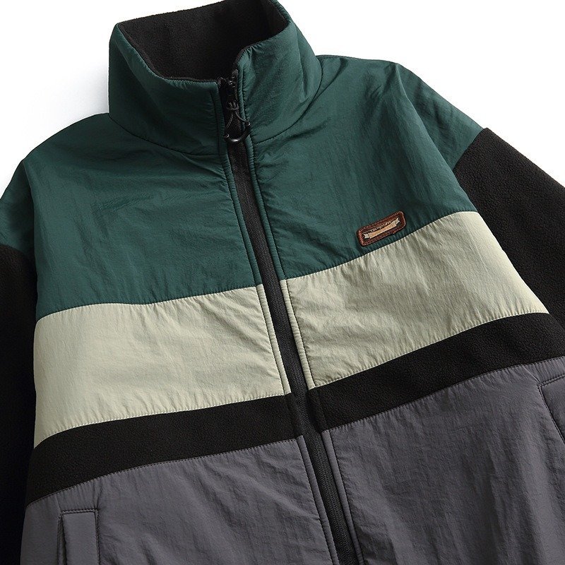 Color Matching Fleece Cotton-padded Coat | VaquitaRepublic