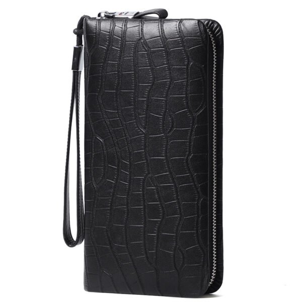 Men's Leather Long Zipper Multiple Card Slots Wallet | VaquitaRepublic