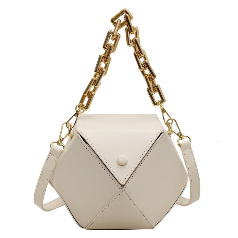 Niche Crossbody Korean Style One-shoulder Women's Fashion Three-dimensional Diamond-shaped Chain Handbag | VaquitaRepublic