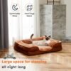 Memory Foam Pet Bed, Suitable For Small Dogs And Cats, With Washable And Removable Bedspread, Non-slip Base, Waterproof Padding, Egg Crate Foam, Improved Sleep, Brown, Extra Large | VaquitaRepublic