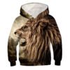 Men's Fashion Casual Animal Digital Print Hooded Sweatshirt | VaquitaRepublic