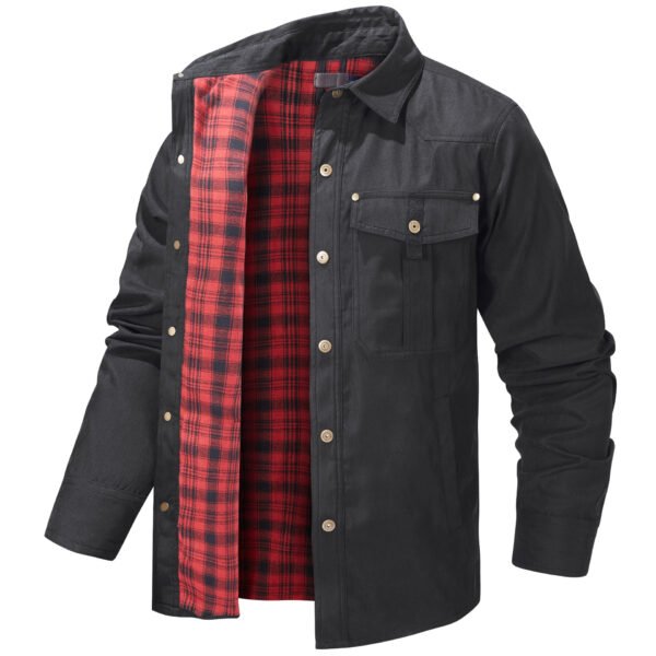 Lapel Plaid Flannel Casual Retro Western Style Jacket | VaquitaRepublic