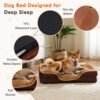 Memory Foam Pet Bed, Suitable For Small Dogs And Cats, With Washable And Removable Bedspread, Non-slip Base, Waterproof Padding, Egg Crate Foam, Improved Sleep, Brown, Extra Large | VaquitaRepublic