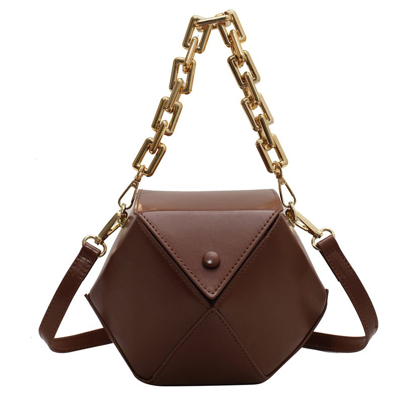 Niche Crossbody Korean Style One-shoulder Women's Fashion Three-dimensional Diamond-shaped Chain Handbag | VaquitaRepublic