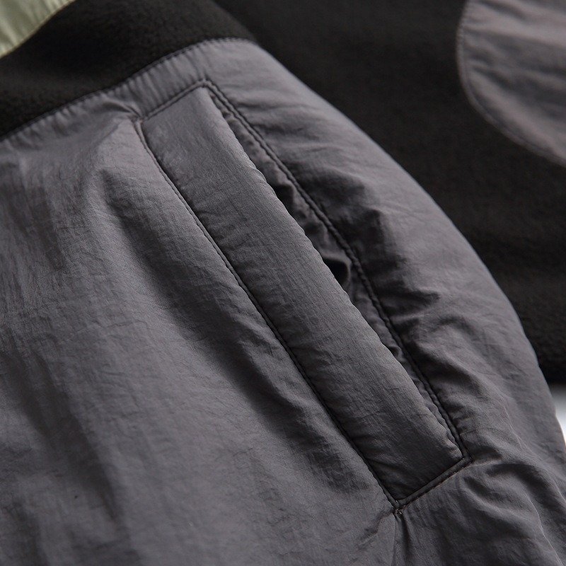 Color Matching Fleece Cotton-padded Coat | VaquitaRepublic