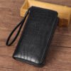 Men's Leather Long Zipper Multiple Card Slots Wallet | VaquitaRepublic