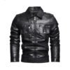 Lapel Fashion Casual Men's Clothing Leather Coat Motorcycle Jacket | VaquitaRepublic