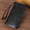 Men's Leather Long Zipper Multiple Card Slots Wallet | VaquitaRepublic