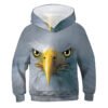 Men's Fashion Casual Animal Digital Print Hooded Sweatshirt | VaquitaRepublic