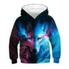 Men's Fashion Casual Animal Digital Print Hooded Sweatshirt | VaquitaRepublic