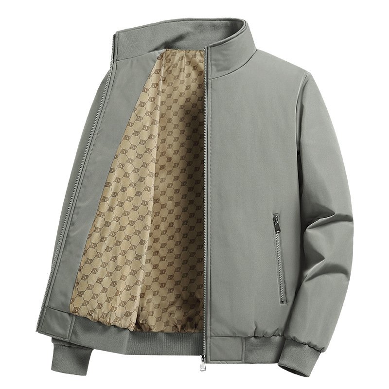 Jacket Men's Autumn New Oversized Loose Coat Casual All-match Solid Color Business | VaquitaRepublic