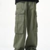 Multi-pocket Design Men's Army Green Cargo Pants Loose Straight | VaquitaRepublic