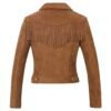 Women's Lapel Tassel Suede Coat Leather Jacket women's short | VaquitaRepublic