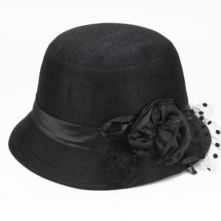 Middle-aged And Elderly Ladies Hats Hemp Bowl Hat | VaquitaRepublic