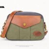 Color Blocked Retro Canvas Shoulder Crossbody Bag | VaquitaRepublic