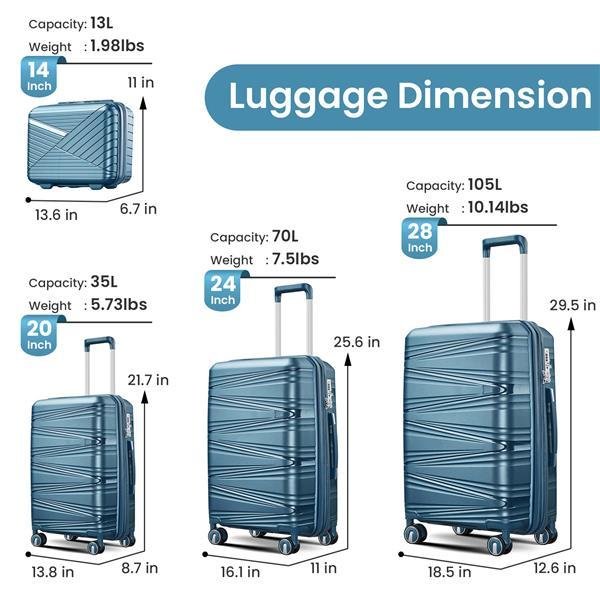 4-piece Suitcase and Travel Luggage Set | VaquitaRepublic