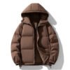 Hooded Thickened Couple Cotton Coat With Solid Color Jacket | VaquitaRepublic