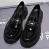 Black Style British Casual Slip-On Dress Shoes | VaquitaRepublic