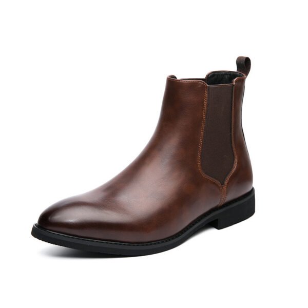 Fleece Leather Men's Fashion Trend Slip-on Ankle Boots | VaquitaRepublic