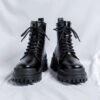 Youth High-top Round Head Mid-calf Thick Bottom Mid Heel Martin Boots | VaquitaRepublic