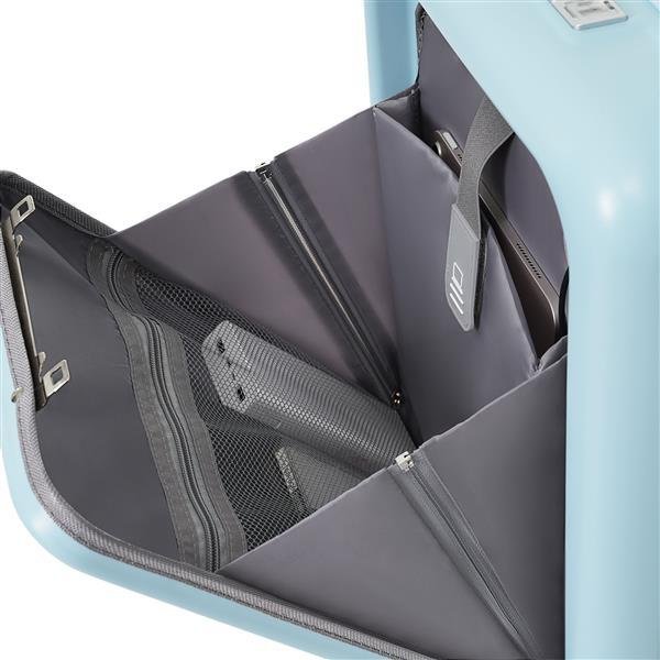 Front Opening 20 Inch Carry On Luggage With Expandable Travel Bag Set | VaquitaRepublic