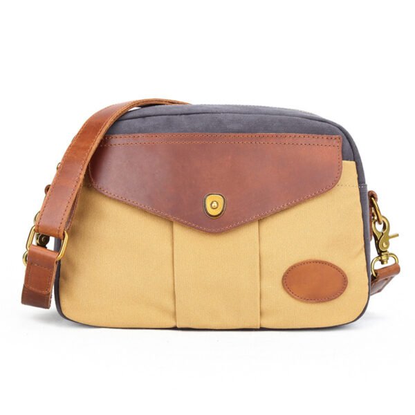 Color Blocked Retro Canvas Shoulder Crossbody Bag | VaquitaRepublic