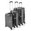 3-in-1 ABS Trolley Case 20 Inches, 24 Inches, 28 Inches Dark Gray | VaquitaRepublic