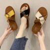 Slippers Women Summer Cross-Word Slip Soft Bottom Non-Slip Outer Beach Slippers | VaquitaRepublic