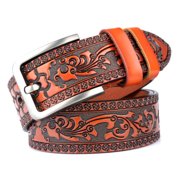 Carved craft men's belt | VaquitaRepublic