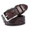 Carved craft men's belt | VaquitaRepublic