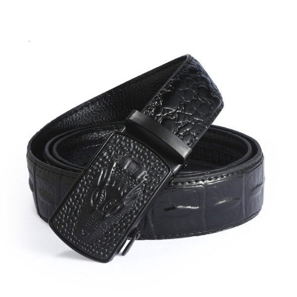 Leather Belt Men's Business Automatic Buckle Belt | VaquitaRepublic